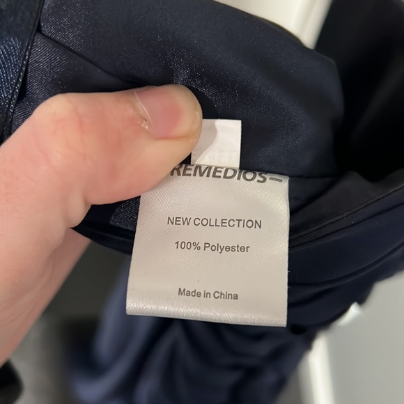 Navy Strapless Dress with corset - Picture 4 of 5